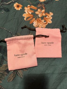 kate spade Pink Drawstring Accessory Pouches
